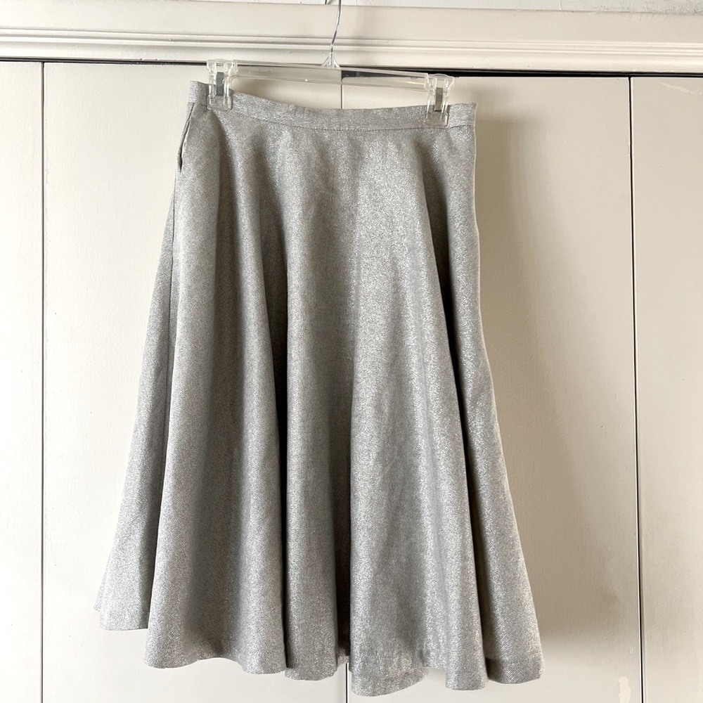 Silver flecked circle skirt